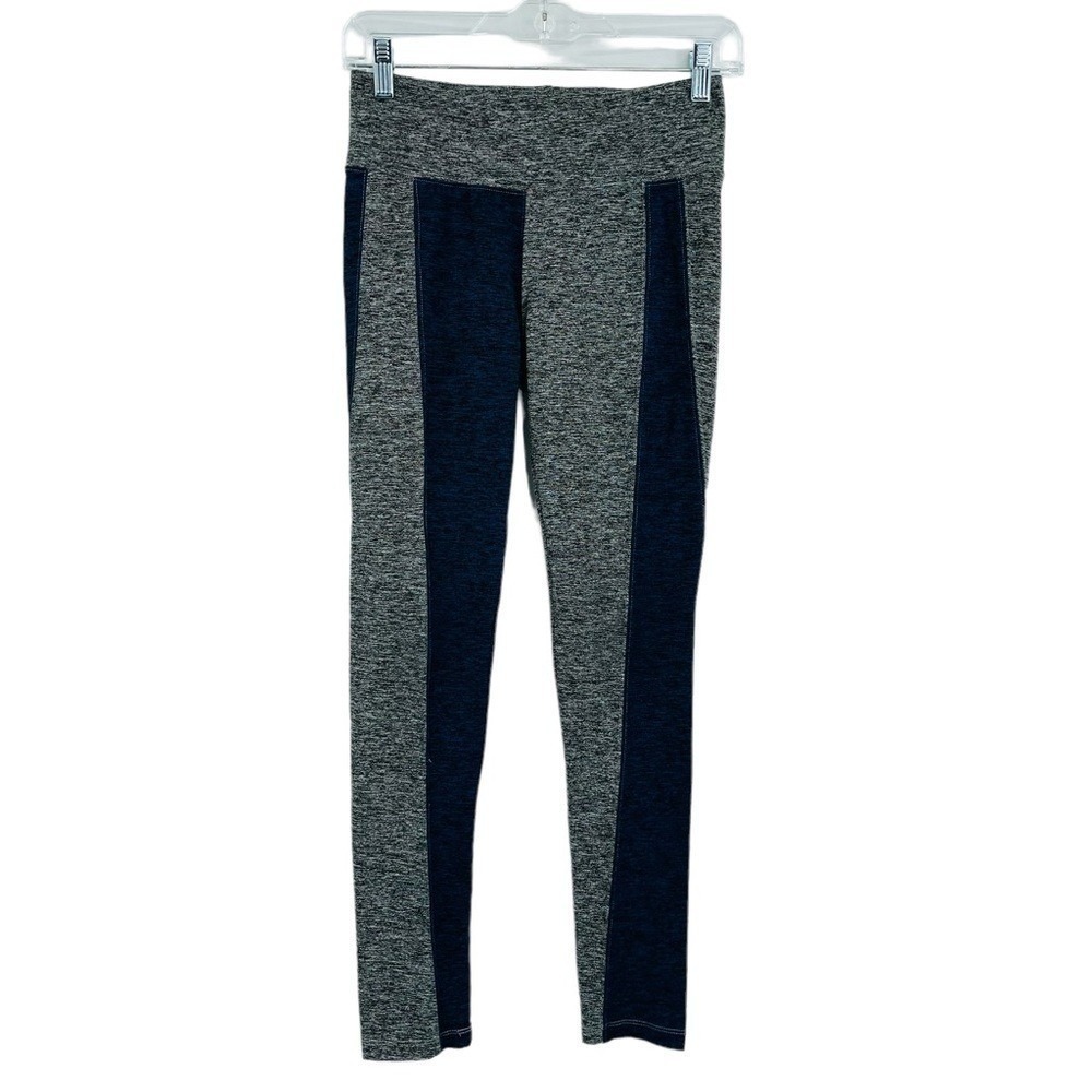 FP Movement Leggings Womens XS Grey Navy Blue Colorblock Space Dye High Rise